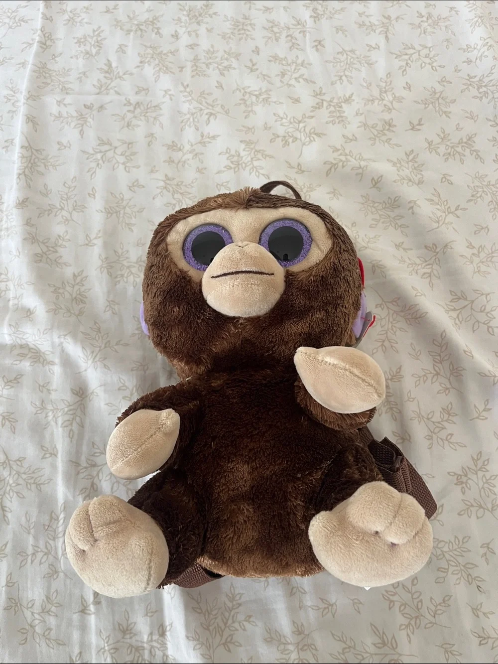 TY GEAR BEANIE BOOS COCONUT THE MONKEY PLUSH mini BACKPACK WITH ORIGINAL TAGS.